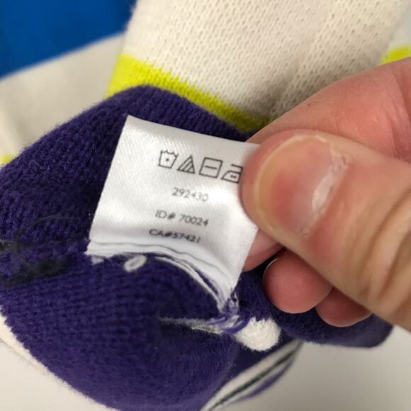 Loft Cream Yellow Blue Striped 3/4 Sleeve Sweater Sz XS - Picture 6 of 7